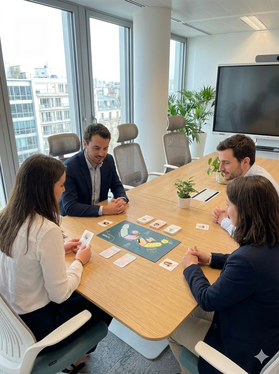 Session de jeu Mission Parent'izi® en entreprise